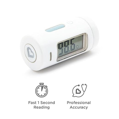 Munchkin Forehead Baby Thermometer for Newborns, Kids and Adults, No Touch, Infrared, Fast 1 Second Digital Reading, Travel Case, White