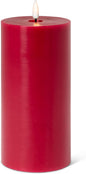 Abbott Collection Wax LED Flameless Pillar Candle - Red (4x8 H)