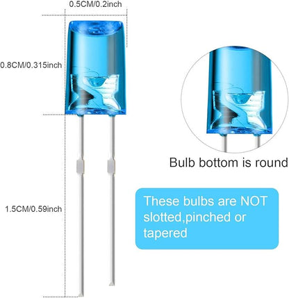 Mudder 400 Pcs Valentines LED 5mm String Lights Mini Replacement Bulb Energy Efficient LED Wire Light Set Connectable Home Decor Bulb for Festival Patio Garden Christmas Wedding Holiday(Multicolor)