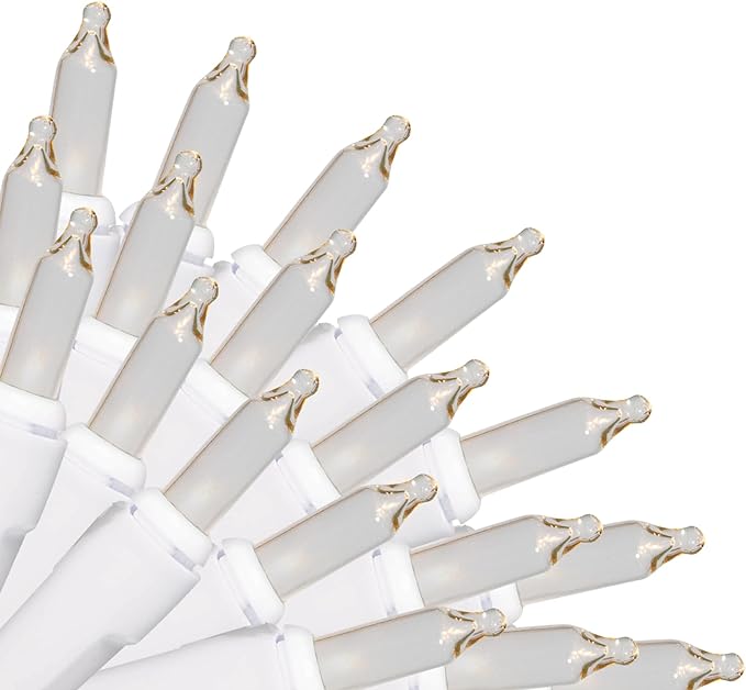Brite Star 300 Lt String to String Lights, Clear, White Wire