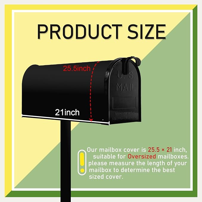 Happy St Patrick's Day Mailbox Cover Magnetic Large Size 25.5" X 21" Shamrock Clovers Rainbow Green Hat Oversized Mailbox Covers Gold Coins Patrick Mail Post Letter Box Wrap Outdoor Decor