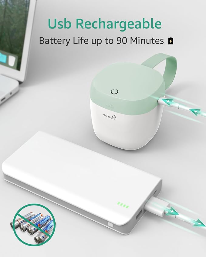 GROWNSY Pacifier Sanitizer Portable, UV Light Sanitizer on The Go, USB Charging Sanitizer Case, Mini Pacifier Sanitizer 99.99% Cleaned in 59 Seconds (Green)