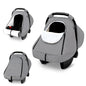 SWESEN Winter Car Seat Covers for Babies, Cozy & Warm Cover, Infant Car Seat Canopy Water Resistant, Universal Cold Weather Shield, Grey