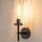 15" Knurled Brass Wall Sconce with Water Ripples Glass Tube, Black Gold Bathroom Vanity Light Fixtures, Modern Lamp Lighting for Bedroom, Living Room, Hallway, Staircase, Mirror, Kitchen
