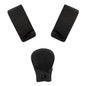 Innokids Car Seat Strap Cover Set for Baby Kids Seat Belt Covers with Crotch Pad Back Anti-Slip Design for Car Seats Pushchair Stroller (Medium (5.9”L), Black Grey-1)