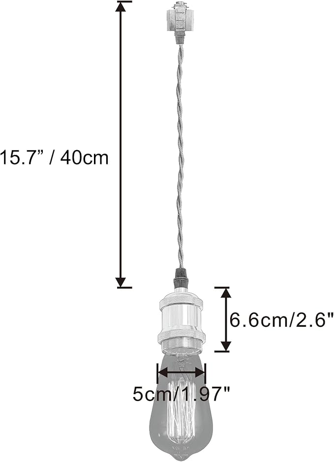 Kiven 3-Light H-Type Wire Track Light Pendants, 15.7 Inch Cord Length Black Weave Rope, Restaurant Chandelier Decorative Pendant Light Industrial Factory Pendant Lamp 3 Pack,Bulb Not Included（Gold）