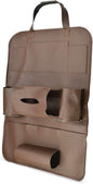 JDMBESTBOY Brown Universal Car Back Seat Organizer with Larger Protection & Storage - Holder, Reinforced Corners to Prevent Sag, Eco Friendly Materials - Great Travel Accessory for Kids