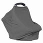 Solid Color Car Seat Nursing Breastfeeding Cover, Multi Use Cover Cozy Carseat Canopy Cover, Infant Babies Stroller Cover,Ultra Soft Stretchy Nurse Gifts Deep Gray Breastfeeding Cover