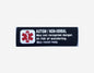 Carseat Harness Autism Non-Verbal 6 inch Medical Alert Emergency Strap Cover (Black)