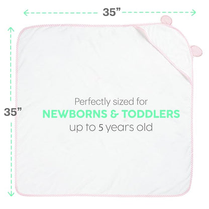 San Francisco Baby Towels for Newborn - Hooded Baby Bath Towels for Boys and Girls, Kids Bath Towels with Hood, Pink