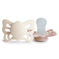 FRIGG Butterfly Anatomical SilkySoft Silicone Baby Pacifier | Made in Denmark | BPA-Free (Cream/Blush, 0-6 Months)