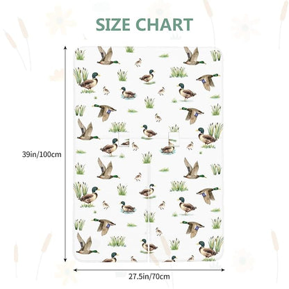 Mallard Duck Carseat Covers Baby, Winter Carseat Cover for Baby, Minky Baby Car Seat Cover for Boy & Girl, Peekaboo Opening Car Seat Canopy for Newborn, Multi Use Mom Nursing Cover, Mallard Duck