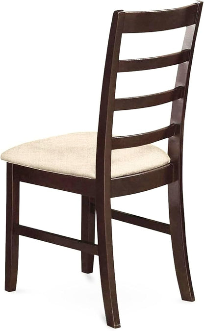 East West Furniture CAPF5-CAP-C 5 Piece Dining Room Furniture Set Includes a Rectangle Kitchen Table and 4 Linen Fabric Upholstered Dining Chairs, 36x60 Inch, Cappuccino