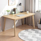 IOTXY Simple Wooden Writing Desk - Modern Minimalist Style PC Laptop Computer Workbench with Solid Wood Legs, 39" W Home Office Work Table for TV Stand Music Video Live Broadcast Workstation, Oak
