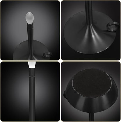 ModernPortable Table Lamp CordlessLED Desk Lamps, 3 Colors Stepless Dimming Rechargeable Battery Operated Lighting for Bedroom Dining Room Restaurant Coffee Shop Camping Night Light (Black)