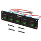Nilight 5 Gang 3 Pin Rocker Switch Panel 20A Waterproof On Off 12V Green Toggle for Cars Trucks Boats