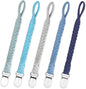 Braided Pacifier Clip for Boys & Baby Girl, Binky Clips Pacifier Holder 100% Handmade Teething Straps Unisex Design
