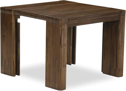 X02DA-2C8-32 6-Pc Dining Table Set includes an Extendable Rectangle Kitchen Table, 1 Coffee Table, 2 Polyester Dining Chairs and 2 Benches, 39x120 Inch, Antique Walnut