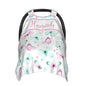 Custom Baby Car Seat Canopy for Babies with Name, Personalized Stroller Car Seat Covers for Girls, Butterfly Minky Nursing Carseat Cover for Breastfeeding, Car Seat Canopies for Newborn