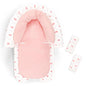 Infant Car Seat Insert, Baby Car Seat Head & Body Support with 2 Strap Pads, Ultra Soft Newborn Preemie Carseat Insert Cushion for Girls Boys, Fits Car Seat, Stroller, Swing, Bouncer, Pink