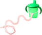 Bottle Bungee Cord Strap - Tether with Bungee Cord for Stroller - Dishwasher Safe Strap with Sippy Cup Leash Pink - Phthalate-Free Baby Bottle Leash - Pink, 0-36 Months