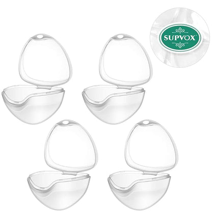 4PCS Transparent Pacifier Storage Box Clip - Clear Pacifier Holder Case Pacifier case,Pacifier Holder case,Pacifier Container for Baby Infant Newborn Toddler Outdoor Travel Pacifier Holder