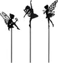 Garden Fairy Metal Stake 3-Piece Gift Set - Outdoor Decorative Accents for Yard, Flower Bed, Lawn, and Patio Gardens