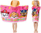 Paw Patrol Girl Skye, Marshall, Chase Kids Super Soft Bath/Pool/Beach Soft Cotton Terry Hooded Towel Wrap, 24 in x 50 in, (Officially Licensed Product) by Franco