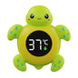 Baby Bath Thermometer Baby Safety, Digital 2-in-1 Room & Bath Water Thermometer with 3-Color Backlight & Temperature Warning, Floating Turtle Design for Infant Toddler, Auto On/Off