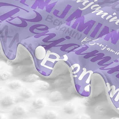 Personalized Baby Car Seat Canopy for Babies, Custom Name Baby Car Seats Covers for Boys Girls, Opening Minky Nursing Breastfeeding Cover for Infant, Carseat Canopies for Newborn (Light Purple)
