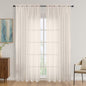 OVZME Cream Sheer Curtains 84 Inches Long 2 Panels Set, Light Filtering Sheer Curtains for Living Room Bedroom 59 Inch Extra Wide, Modern Voile Filmy Rod Pocket Window Drapes, 59Wx84L Inches