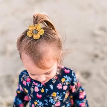 AQOKKA Baby Girl Headbands with Bows Soft Nylon Newborn Toddler Hairbands Handmade Baby Hair Accessories for Infant Girls Kids