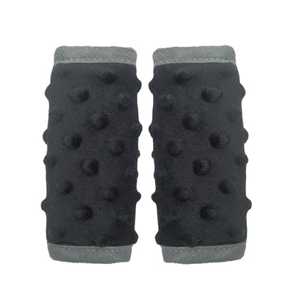 DODO NICI car seat Strap Cover for Baby, seat Belt Cover Cushion, Belt Pads fit Baby Carrier/Pushchair/Stroller, Cozy Peace Dotted Minky, Solid Black