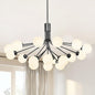 Depuley Glass Ball Sputnik Chandelier: 18-Light Modern Mid Century Black Chandelier for Dining Room - Bubble Globe Chandelier Light Fixture Height Adjustable for Kitchen Over Table (Included G9 Bulbs)