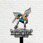 Custom Skateboarder Memorial Metal Stake – Personalized Sports Player Grave Marker, Yard Garden Stake, Outdoor Memorial Decor (Skateboarder Memorial)