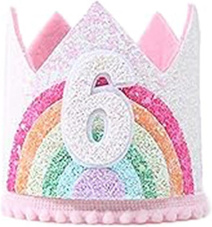 Boy Girl Birthday Crown, Prince Princess Birthday Hat Headband Tiara Crown Cake Photo Prop Party Decorations