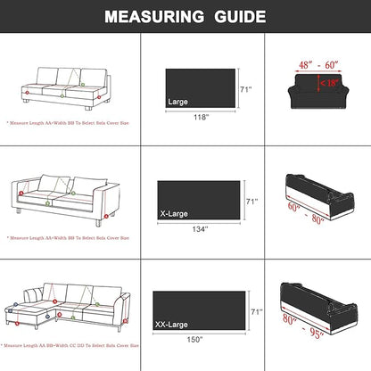 STACYPIK Boho Geometric Sofa Cover Chenille Beige Black Couch Cover for Dog Pet Friendly Couch Protector for 3-4 Cushion Couch Non-Slip Jacquard Sectional Couch Cover Tassels Sofa Slipcover-71x150IN