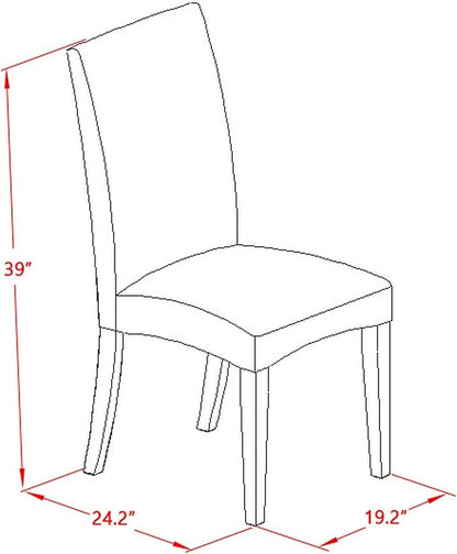 East West Furniture AMDR3-LWH-07 3 Piece Dining Table Set for Small Spaces Contains a Round Kitchen Table with Pedestal and 2 Gray Linen Fabric Upholstered Chairs, 36x36 Inch, Linen White