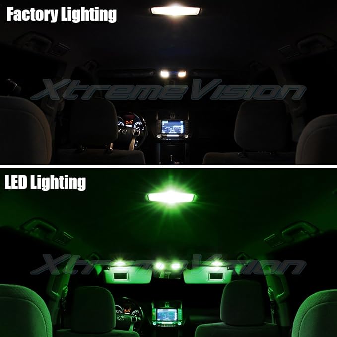 XtremeVision Interior LED for Nissan Murano 2009-2014 (10 Pieces) Green Interior LED Kit + Installation Tool