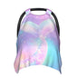KiuLoam Mermaid Fish Tail Baby Car Seat Canopy, Nursing Cover Breastfeeding Scarf, Stretchy Soft Breathable Infant Carseat Cover for Babies Boys Girls