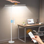 Syrinx LED Floor Lamp, Double Head Gooseneck Floor Lamps for Living Room with Gesture Switch & Remote Control, 14W Bright Tall Standing Lamp Modern Eye-Caring Reading Floor Lamp for Bedroom Office