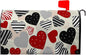 Valentines Day Magnetic Mailbox Covers Standard Size 18 X 21 Black Red Heart Mailbox Post Box Letter Box Cover for Welcome Outdoor Garden Yard Decoration