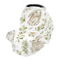 Moudou Cute Rabbit Baby Car Seat Cover, Soft Stretchy Infant Carseat Canopy Cover Newborn Nursing Breastfeeding Cover for Stroller, High Chair, Shopping Cart