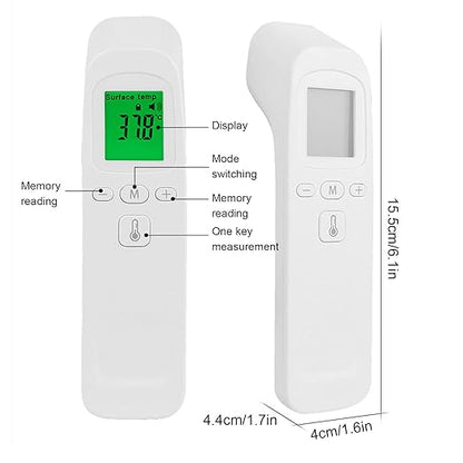 Thermometer for Adults and Baby, Forehead Digital Thermometer, Non Infrared Thermometer, Accurate Reading and High Temperature Alarm, Memory Recall