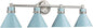 zeyu Bathroom Wall Light Fixtures 4-Light, Modern Industrial Vanity Lighting Fixture, Blue and Brushed Nickel Finish, ZY26-4W SF