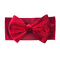Baby Girl's 7'' Soft Big Bowknot Velvet Headband Toddler Hairband for Photography Travel Party Festivals (Red, One Size)