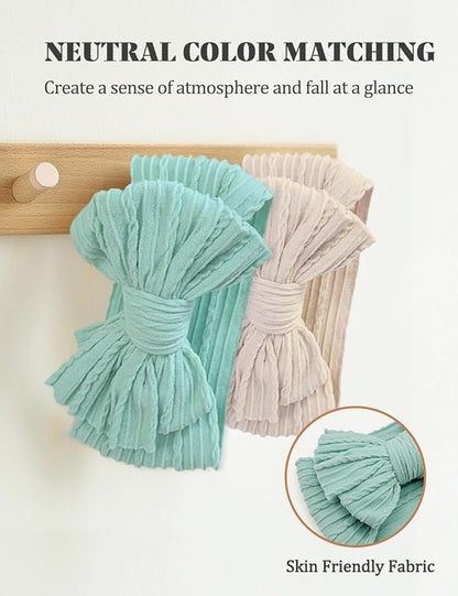 Nylon Blue Baby Headbands Bows, Stretchy Gray Infant Headband Bows for Baby Girls Boys Newborn Head Wraps Toddler Unisex (03H-12)