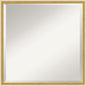 Amanti Art White Bathroom Mirror for Over Sink, 21x21 Paige White Gold Square Vanity Mirror, Medium Modern Contemporary Wood Frame, Hangs Horizonally and Vertically, Bathroom Wall Decor, Beveled Edge