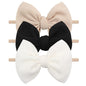 YanJie 3 Pcs Soft Headbands Baby Girls Nylon Headband with Hair Bow Hairbands Hair Accessories for Newborn Infant Toddler Kids