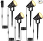Outdoor Landscape Lighting Low Voltage, 29.5FT Wired LED Spot Light with Plug-in Transformer, IP65 Waterproof Outside Uplight 7W 840LM for Yard Garden Tree Pathway House, Warm Yellow 3000K, Pack of 4
